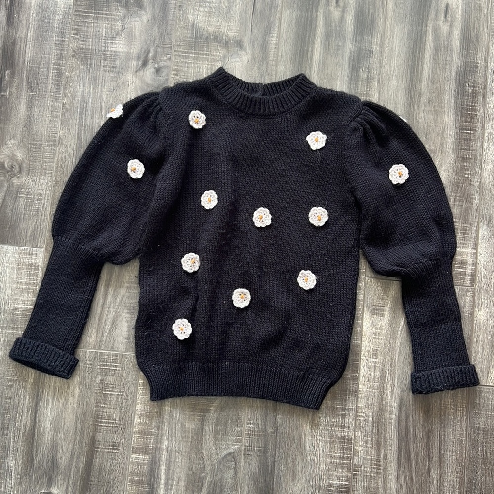 Kokori black sweater with flowers